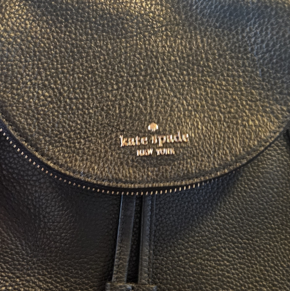 Kate Spade small backpack. Black.  Used once excellent condition.